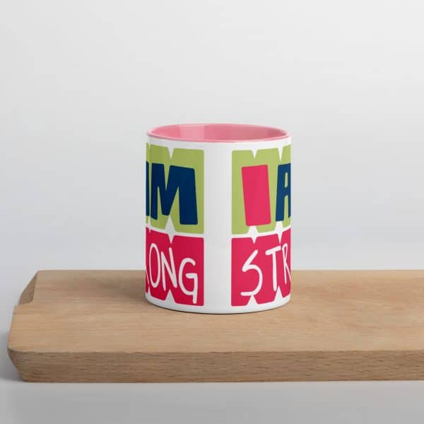 white ceramic mug with color inside pink 11oz front 630550fc19bd8