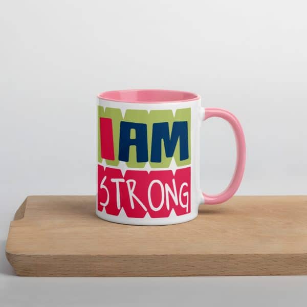 white ceramic mug with color inside pink 11oz right 630550fc19d2b