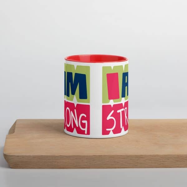 white ceramic mug with color inside red 11oz front 630550fc19570