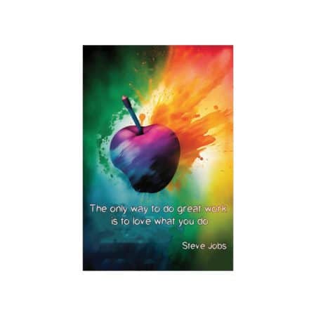 Steve Jobs Quote Poster - "The Only Way To Do Great Work Is To Love What You Do"