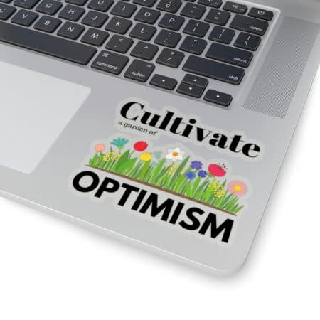 🌼 Cultivate Optimism Garden Vinyl Kiss-Cut Stickers 🌱 - Inspiring & Flexible Decor for Indoor Spaces