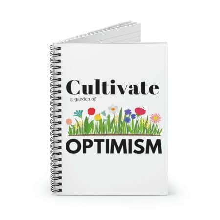Cultivate Optimism Ruled Line Spiral Notebook