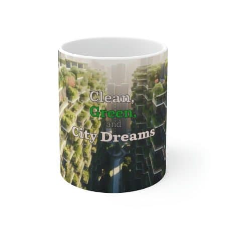 Green Urban Saying Ceramic Mug - 11 oz