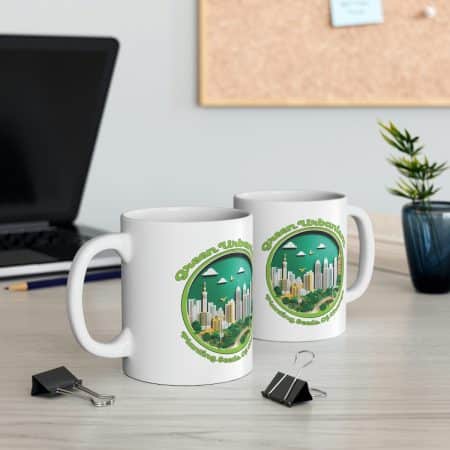 Start Your Mornings with the Green Urbanism Ceramic Coffee Mug