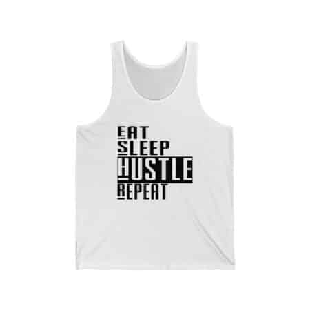 Jersey Tank With Hustle Saying - Unisex - XS - 2XL - Shop Now!