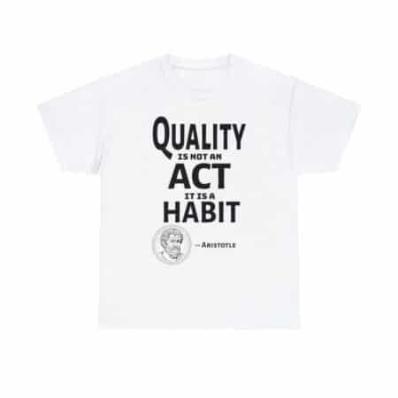 Aristotle Quote T-Shirt - Unisex Heavy Cotton Tee for Casual Fashion