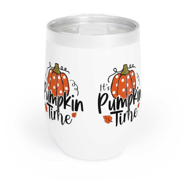 Pumpkin Art Wine Tumbler - 12 Oz Insulated Tumbler - Image 2