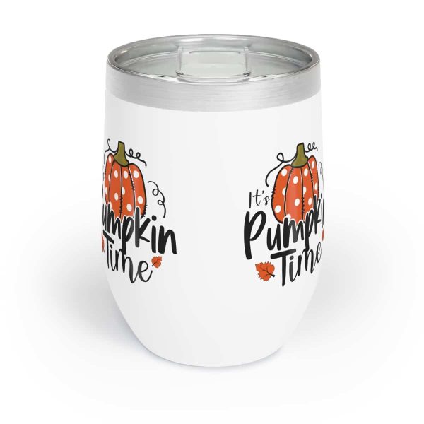 Pumpkin Art Wine Tumbler - 12 Oz Insulated Tumbler - Image 3