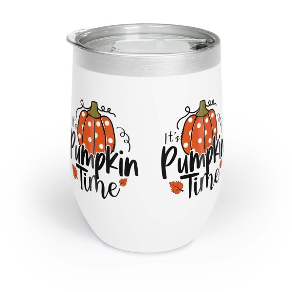 Pumpkin Art Wine Tumbler - 12 Oz Insulated Tumbler - Image 4