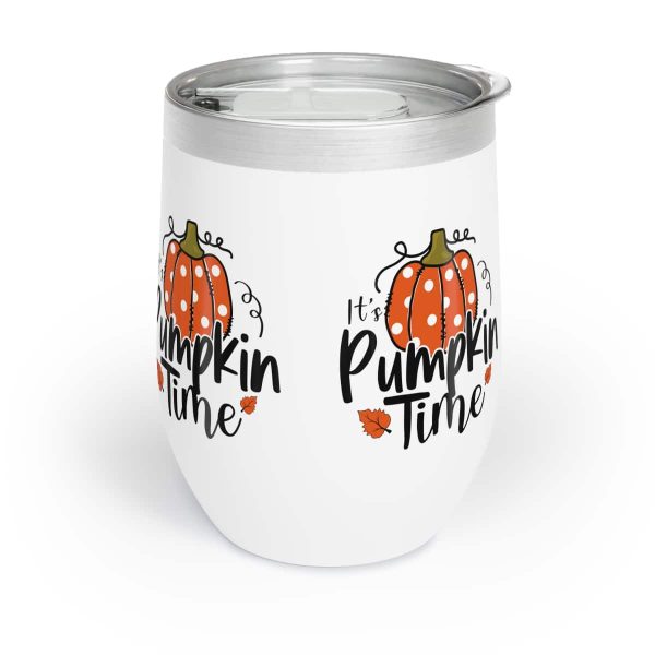 Pumpkin Art Wine Tumbler - 12 Oz Insulated Tumbler - Image 5