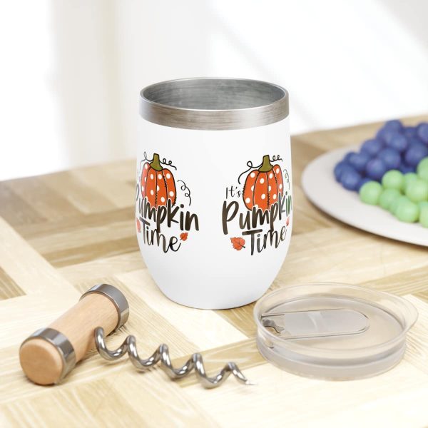 Pumpkin Art Wine Tumbler - 12 Oz Insulated Tumbler