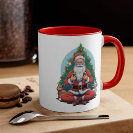Zen-ta Claus Mug - Colorful Two-Tone Ceramic Coffee Mug