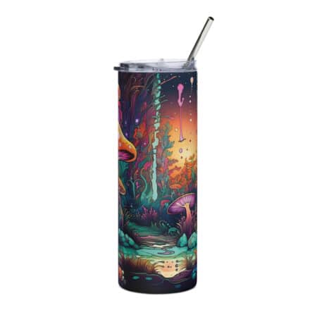 Forest Forager Skinny Tumbler With Straw - 20 Oz Capacity